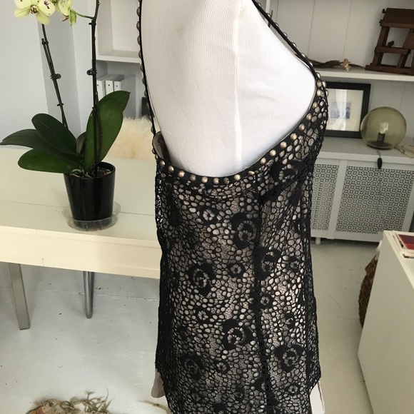 T-Halter Lace Overlay Dress - Picture 7 of 10